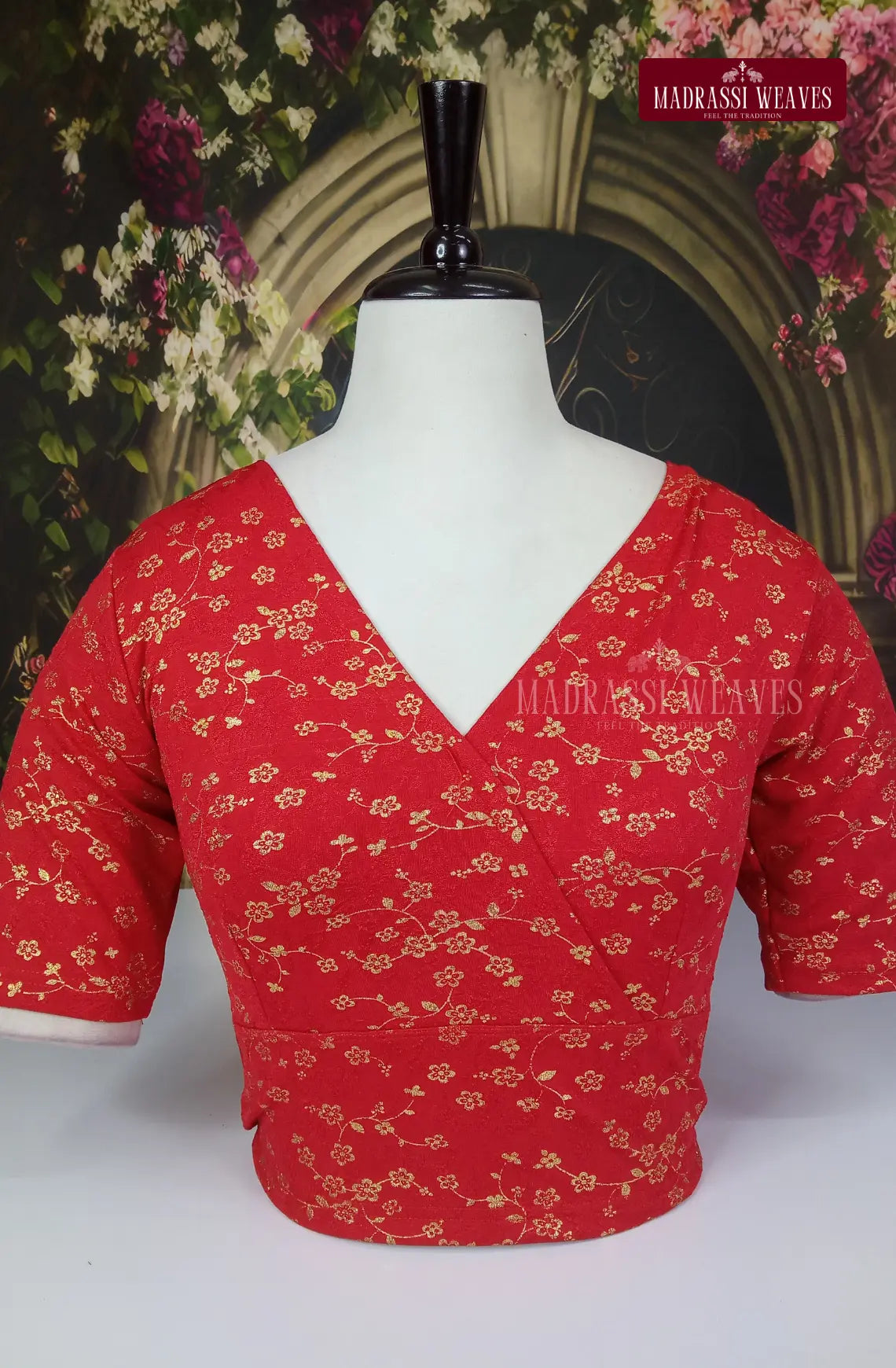 Stretchable ReadyMade Blouse - Red
