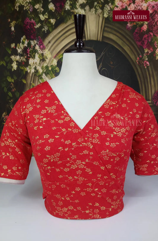 Stretchable ReadyMade Blouse - Red