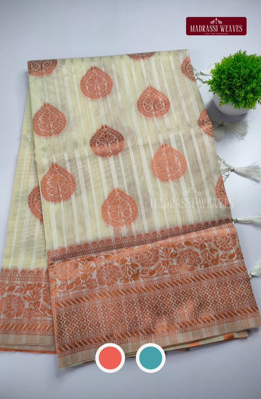 Striped Cotton Silk Saree