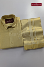 Premium Art Silk Tissue Dhoti Set - Stripes