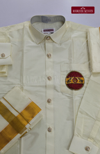 Luxury Aari Work Wedding Silk Dhoti Set (HandCrafted) -(DESPATCH TIME 15 DAYS) - Off White