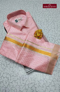 Kids Premium Silk Textured Dhoti Set - Pink