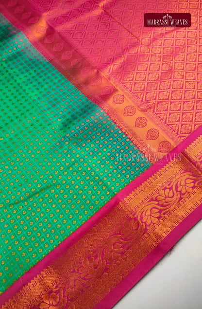 Traditional Ethnic Butta Kanchi Semi Silk Saree - Sapphire