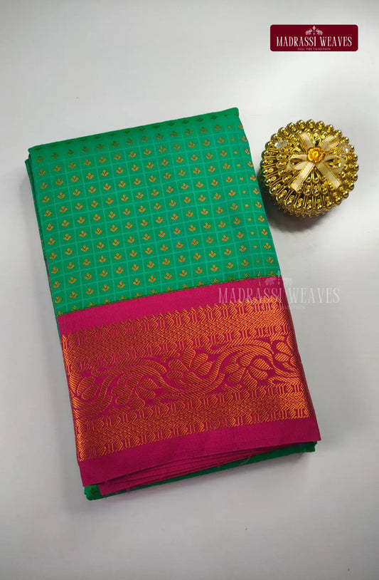 Traditional Ethnic Butta Kanchi Semi Silk Saree - Sapphire