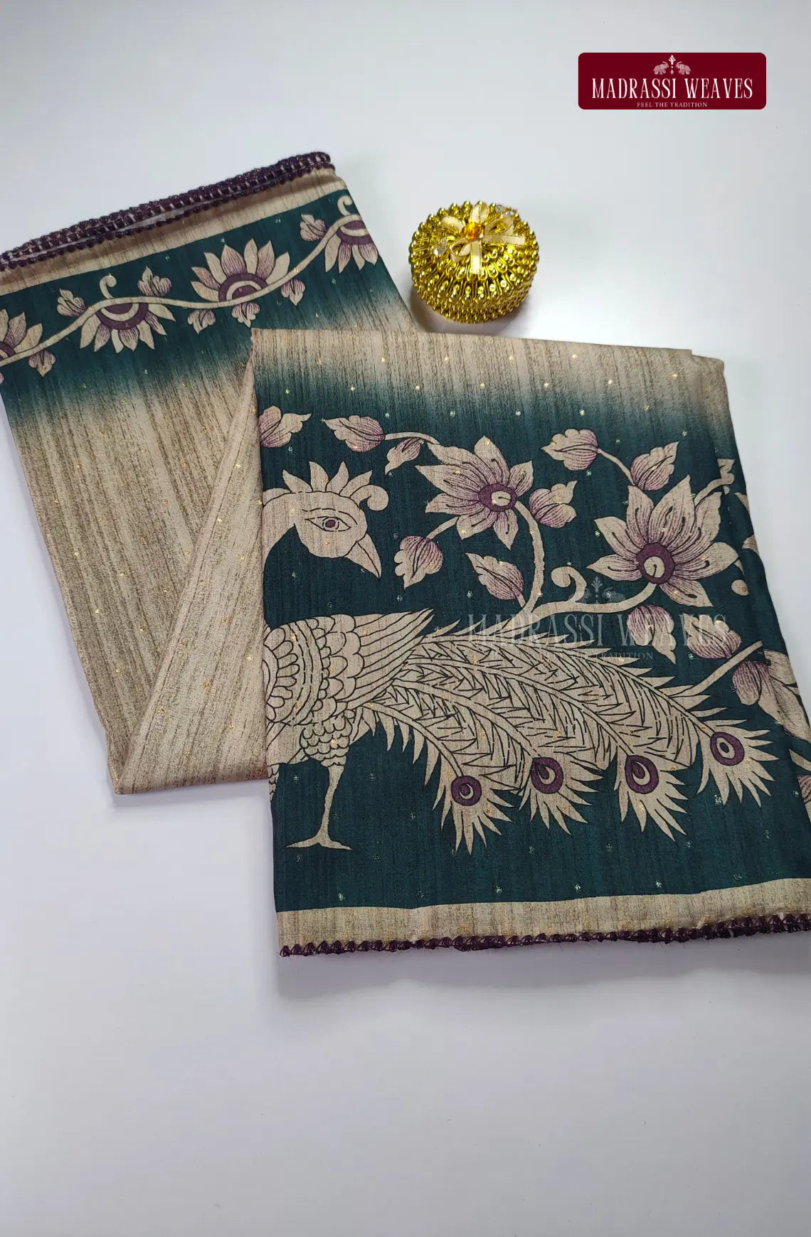Trending Italian Silk Kalamkari Saree