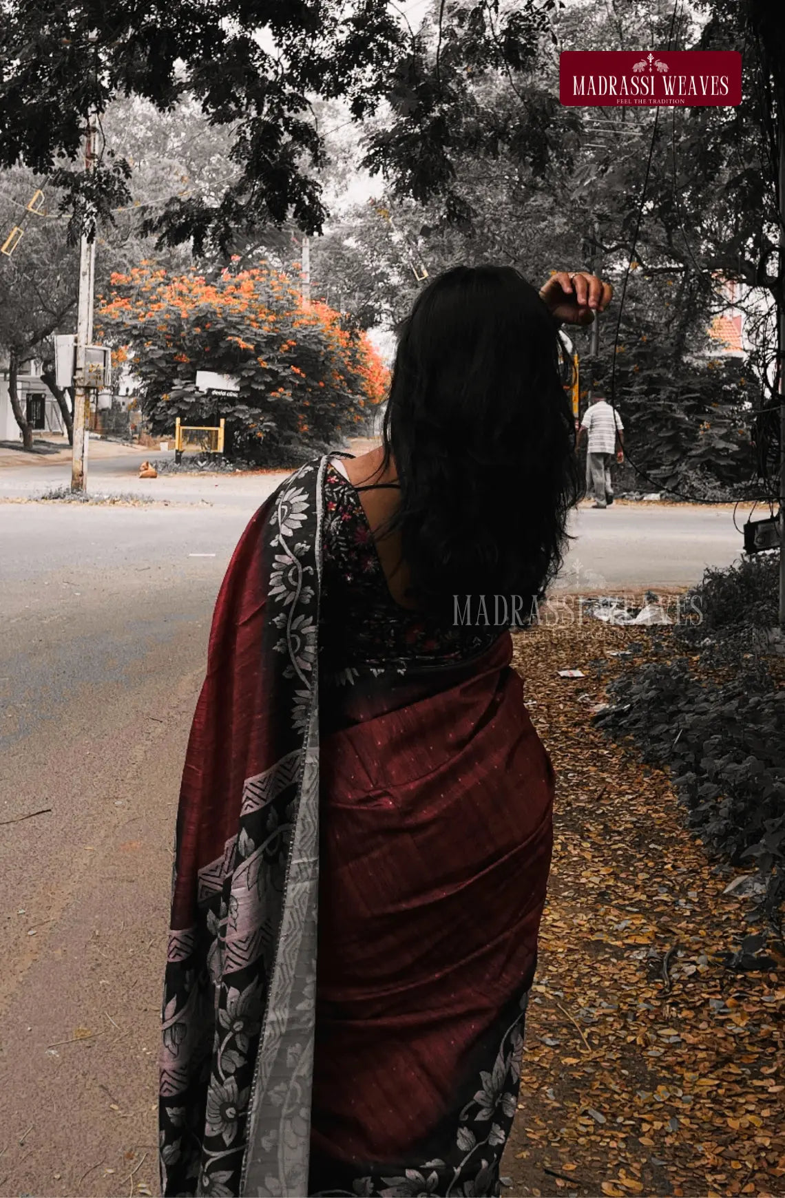 Trending Italian Silk Kalamkari Saree