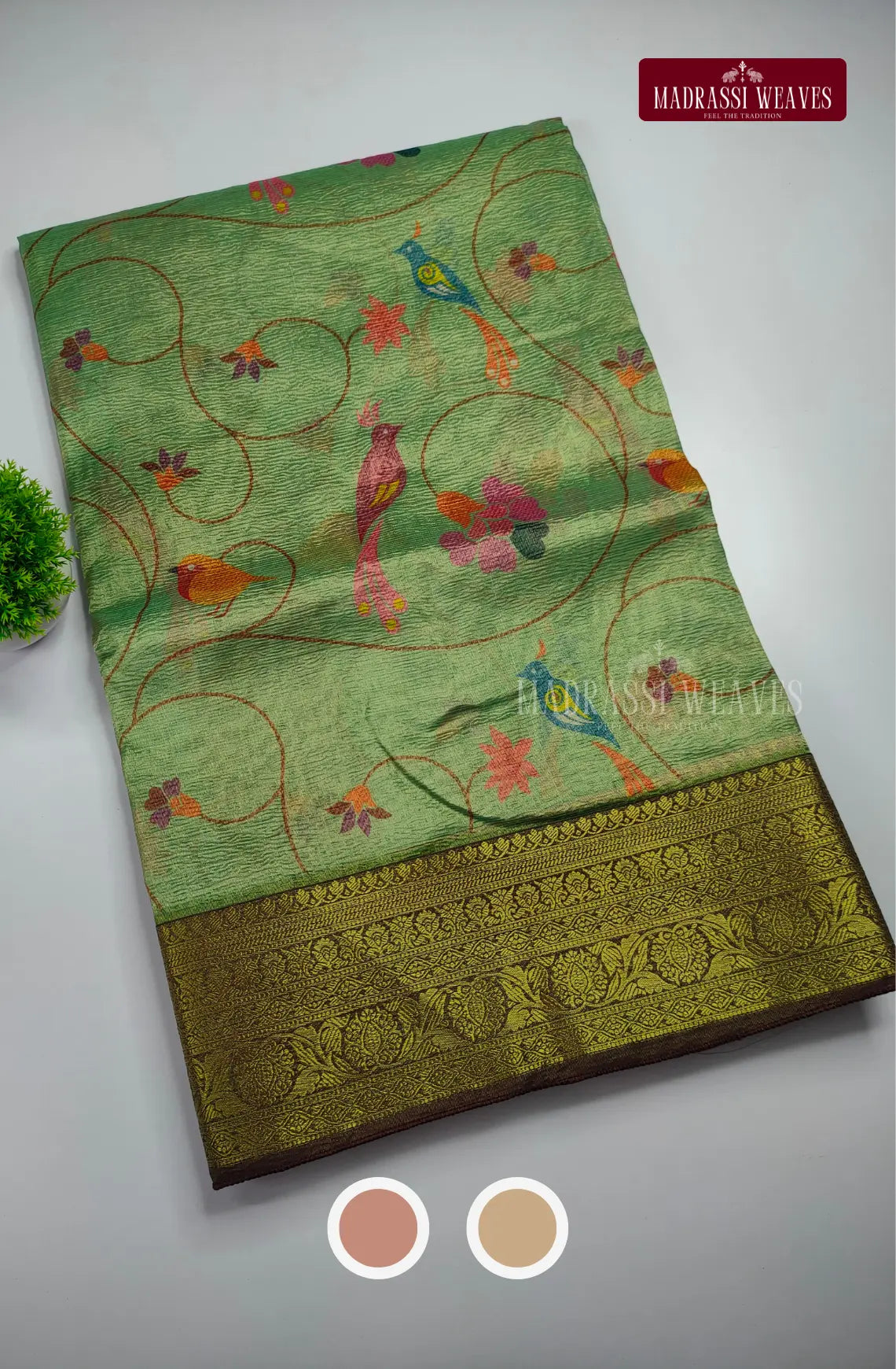 Trending Paithani Crush Tissue Saree