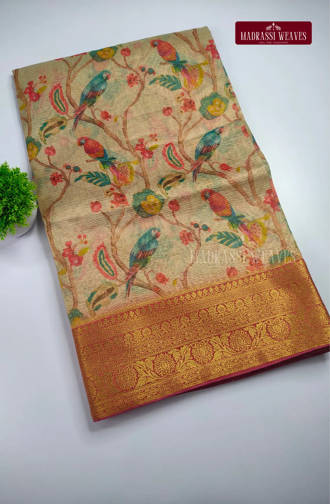 Trending Paithani Crush Tissue Saree