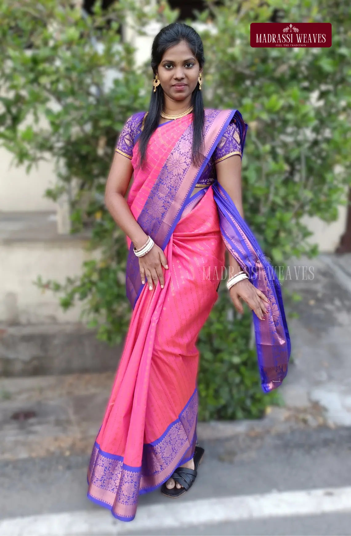 Trendy Kanchi Semi Silk Saree - Pink