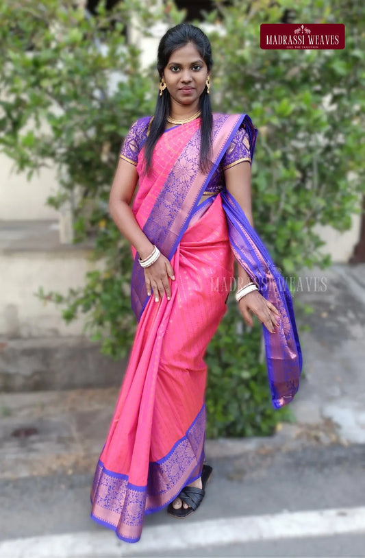 Trendy Kanchi Semi Silk Saree - Pink