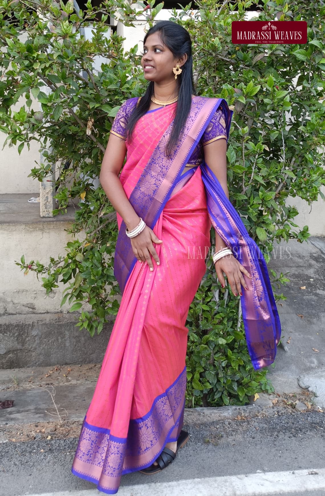 Trendy Kanchi Semi Silk Saree - Pink