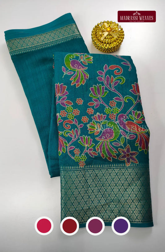 Trendy Slub Cotton Saree