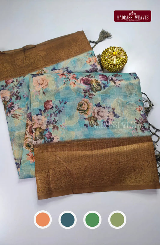 Trendy Burberry Digital Saree