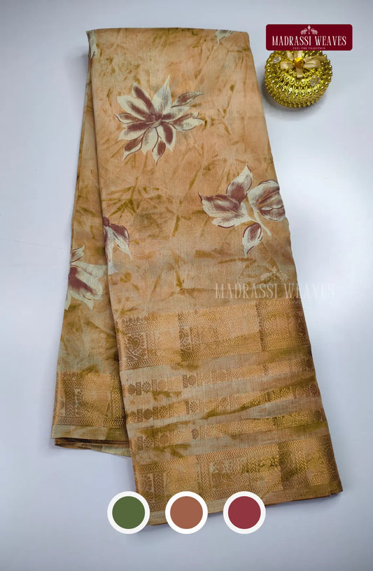 Trendy Dola Gap Border Tie And Dye Saree