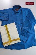 Trendy Men's Dhoti Set - Aqua Blue