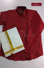 Trendy Men's Dhoti Set - Bright Red
