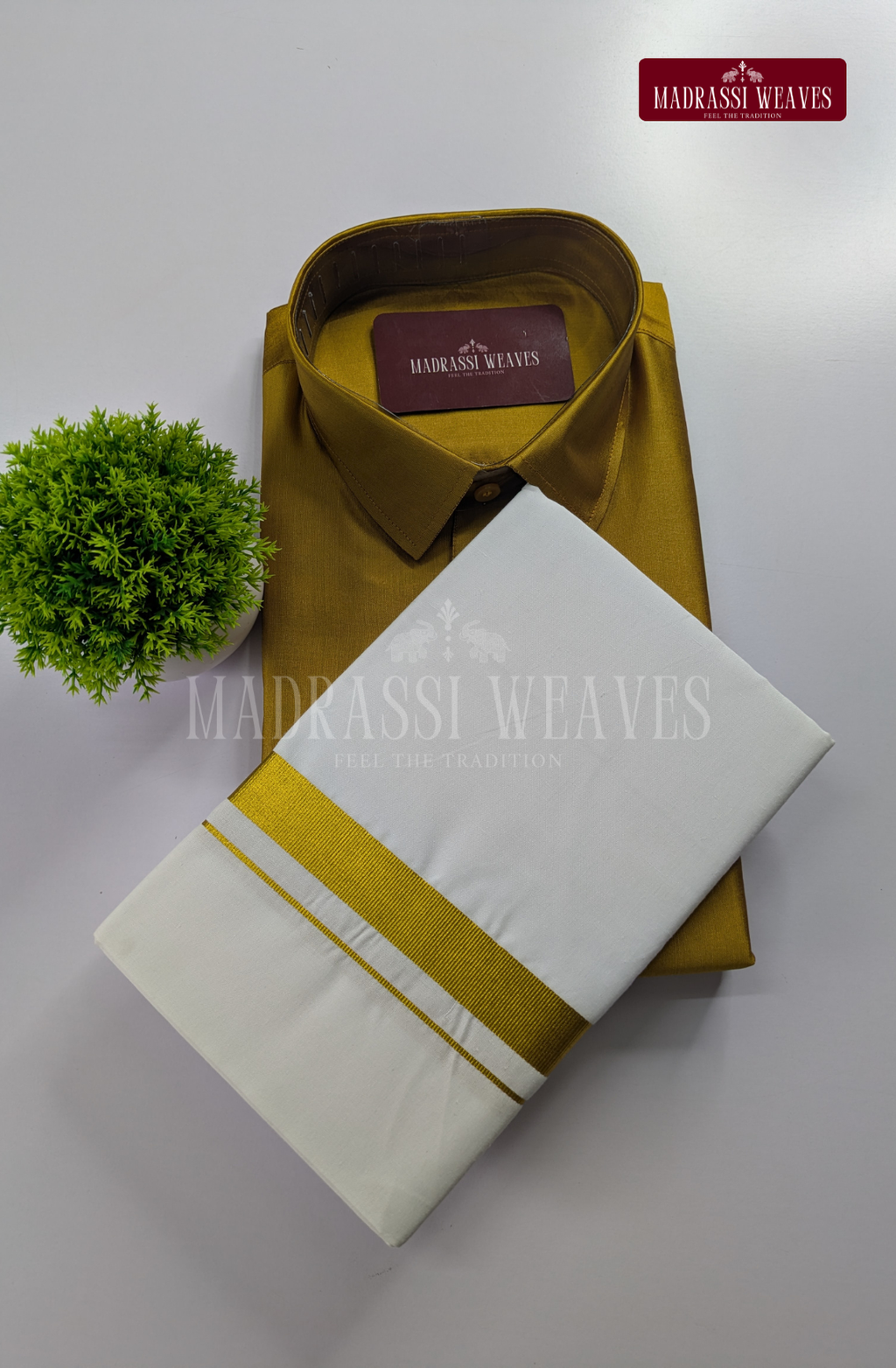Trendy Men’s Dhoti Set – Methi Yellow