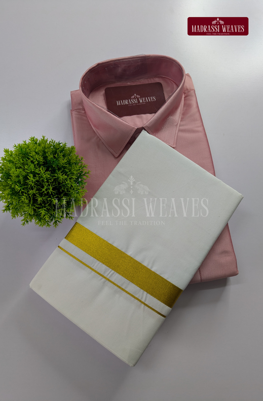 Trendy Men's Dhoti Set - Pink