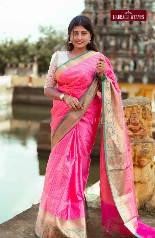 Trendy Soft Banarasi Functional Wear Saree - Pink