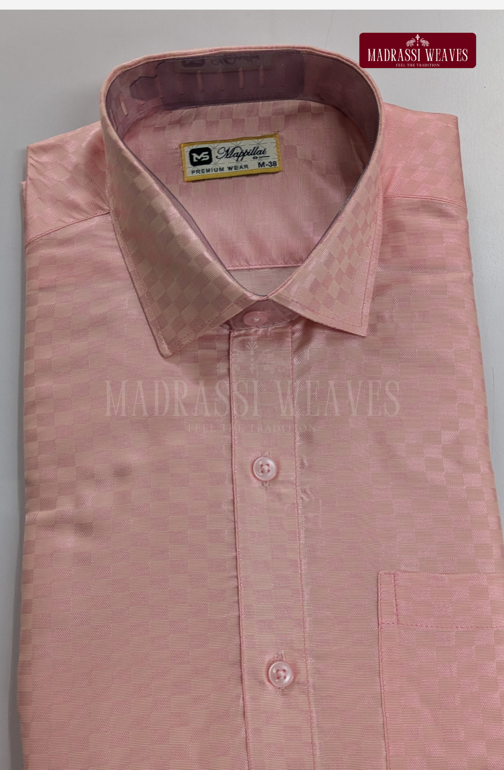 Textured Weave Japan Silk Dhoti Set - Pink