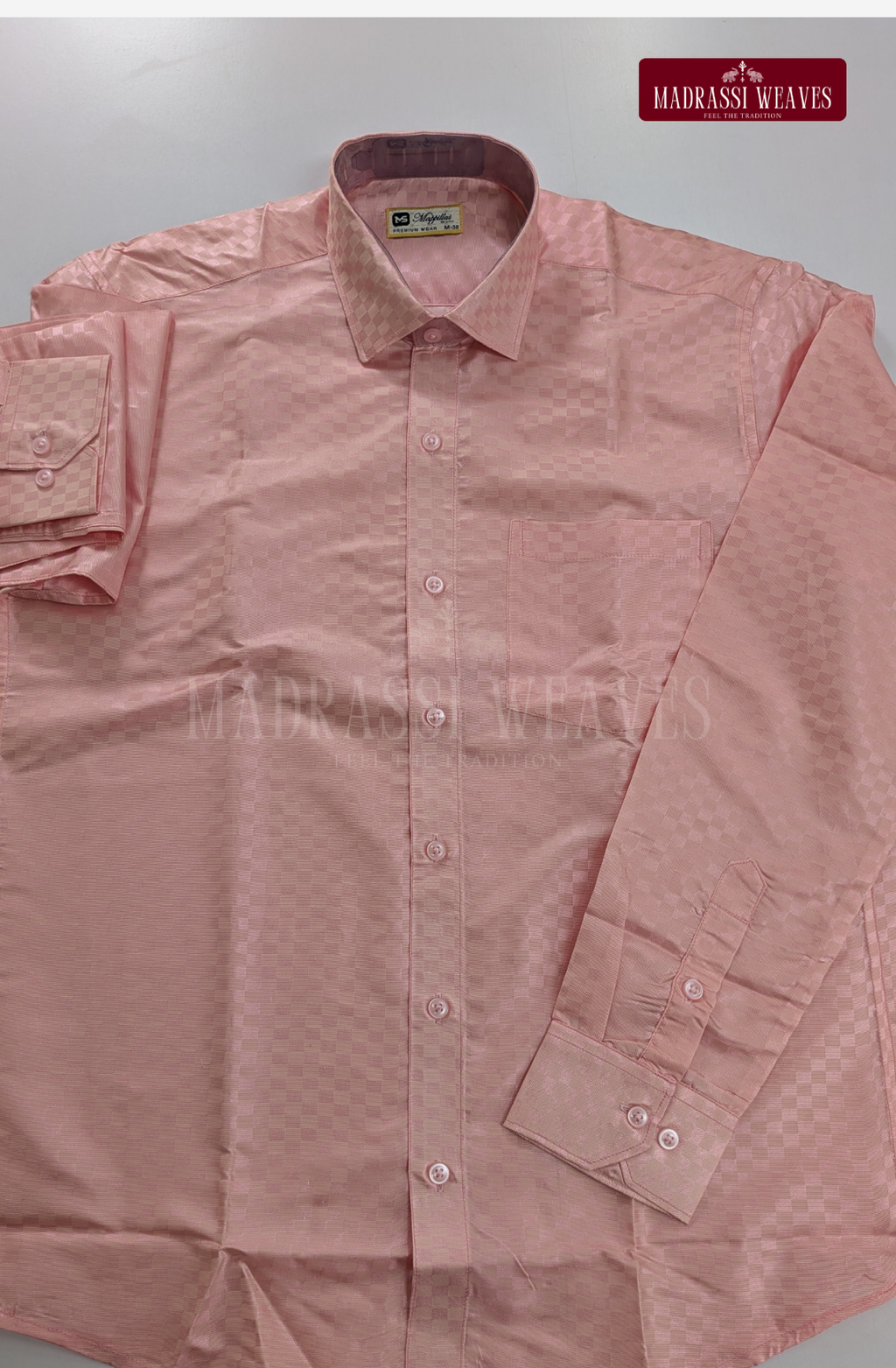 Textured Weave Japan Silk Dhoti Set - Pink