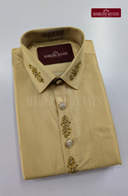 Luxury Aari Work Wedding Silk Dhoti Set 4 (HandCrafted) -(DESPATCH TIME 15 DAYS)