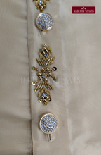 Luxury Aari Work Wedding Silk Dhoti Set 4 (HandCrafted) -(DESPATCH TIME 15 DAYS)