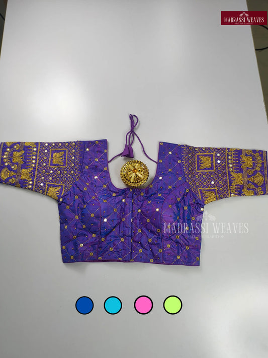 Readymade Adjustable Mirror Work Blouses