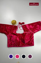 Velvet Readymade Adjustable Blouse with Lining