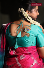 Premium Zardosi & Thread Aari Work Blouse(HANDCRAFTED)-(DESPATCH TIME 15 DAYS)- Rama Blue