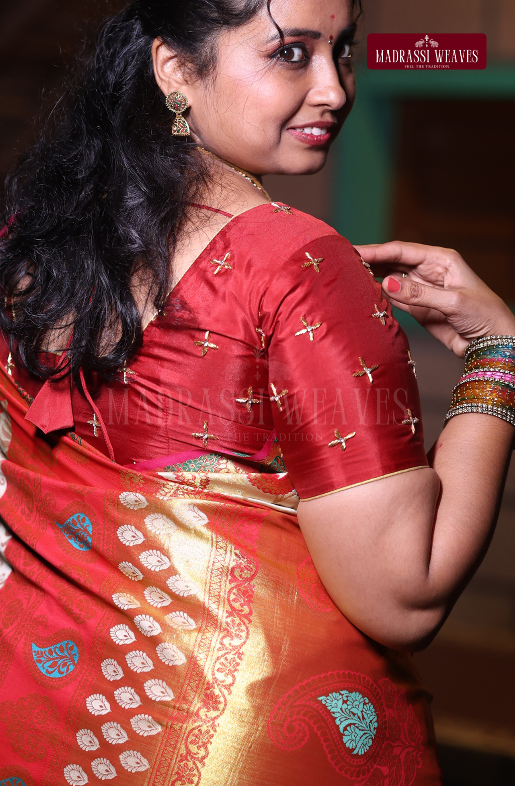 Premium Zardosi & Thread Aari Work Blouse(HANDCRAFTED)-(DESPATCH TIME 15 DAYS)- Maroon