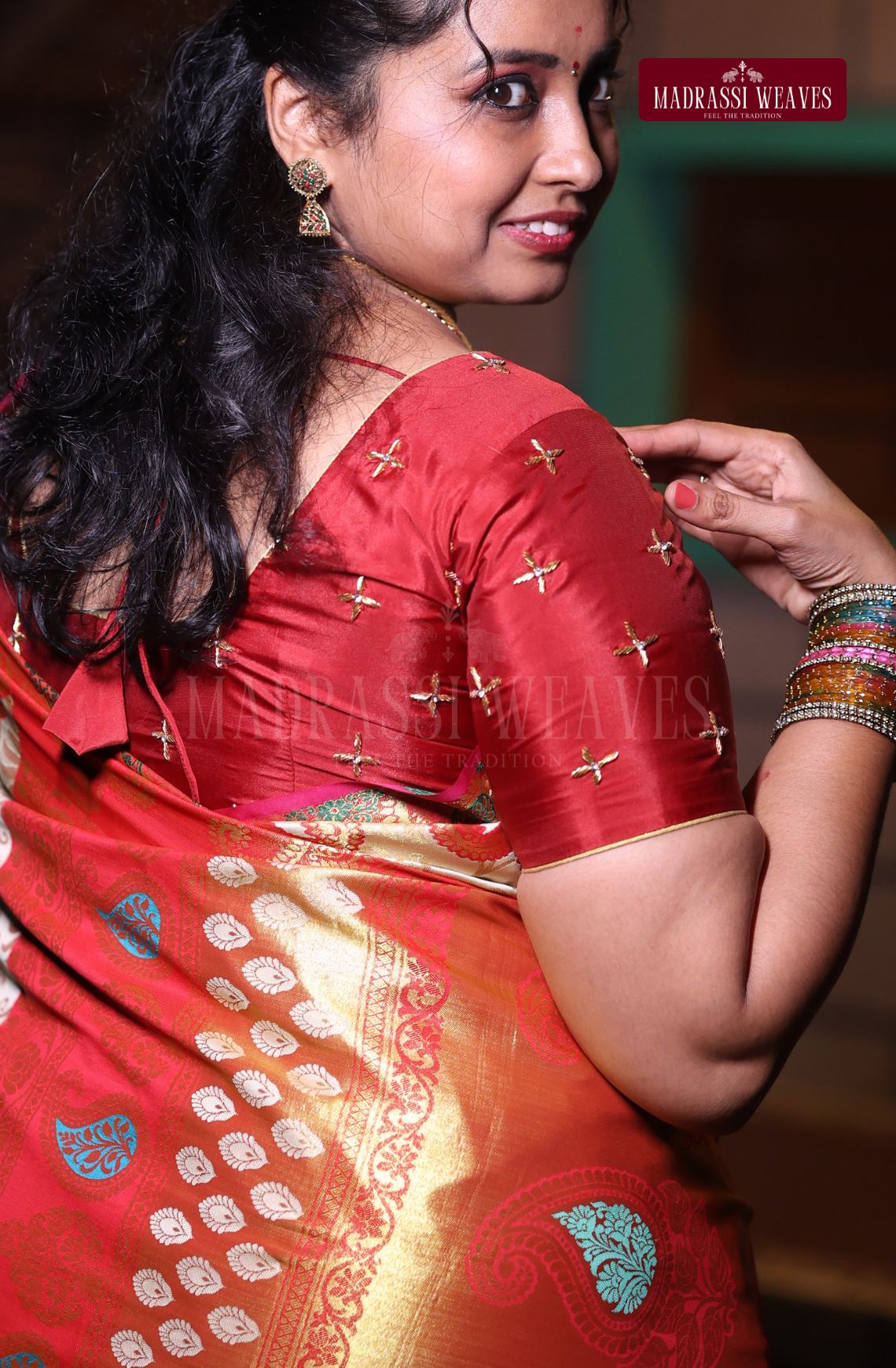 Premium Zardosi & Thread Aari Work Blouse(HANDCRAFTED)-(DESPATCH TIME 15 DAYS)- Maroon