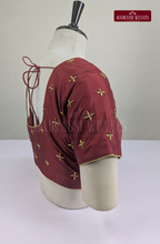 Premium Zardosi & Thread Aari Work Blouse(HANDCRAFTED)-(DESPATCH TIME 15 DAYS)- Maroon