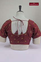 Premium Zardosi & Thread Aari Work Blouse(HANDCRAFTED)-(DESPATCH TIME 15 DAYS)- Maroon