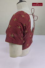Premium Zardosi & Thread Aari Work Blouse(HANDCRAFTED)-(DESPATCH TIME 15 DAYS)- Maroon