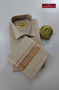 Wedding Zari Brocade  Shirt and Dhoti Set - 1