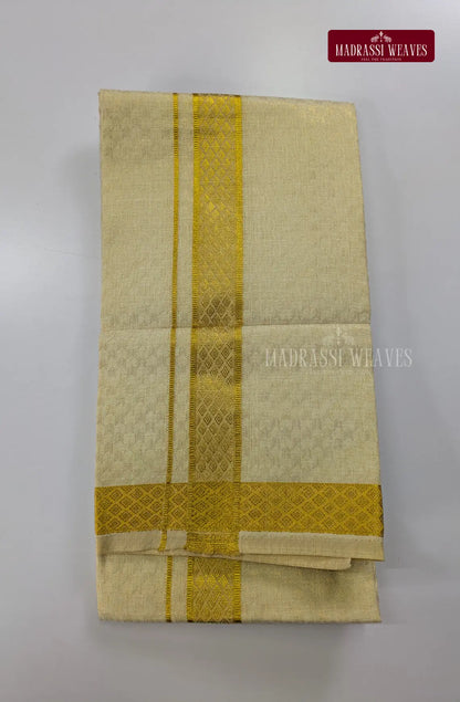 Wedding Zari Brocade  Shirt and Dhoti Set - 3