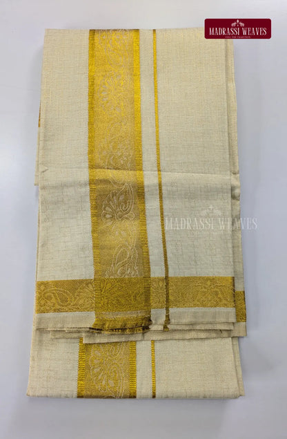 Wedding Zari Brocade  Shirt and Dhoti Set - 5
