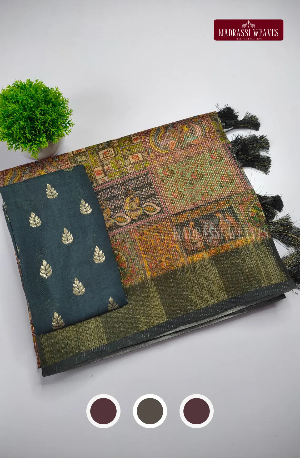 Weightless Madhubani printed Chanderi Cotton Silk Saree