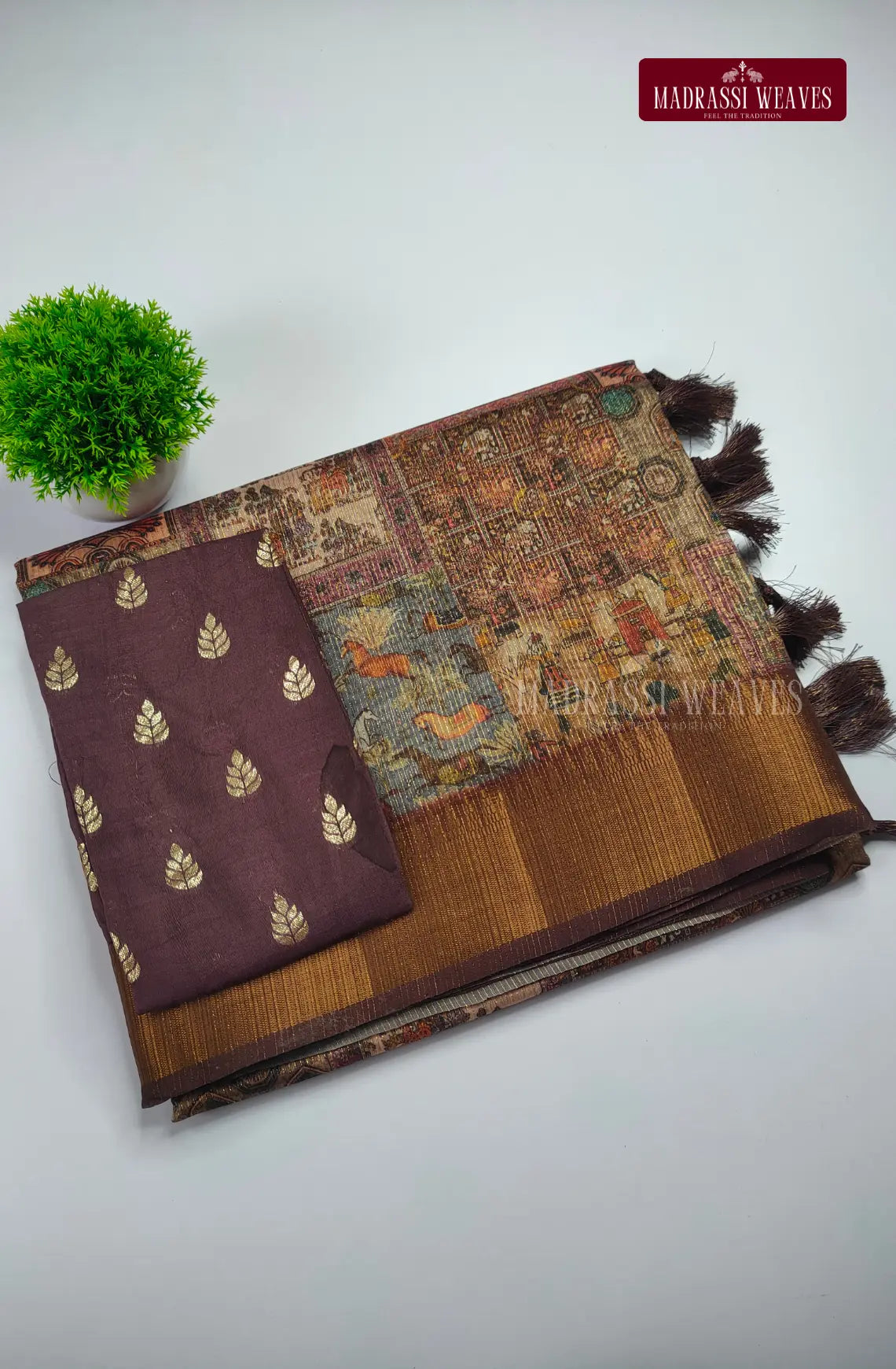 Weightless Madhubani printed Chanderi Cotton Silk Saree