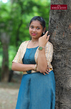 PartyWear Girl's Western Outfit With  Embellished OverCoat  - Emerald Elegance