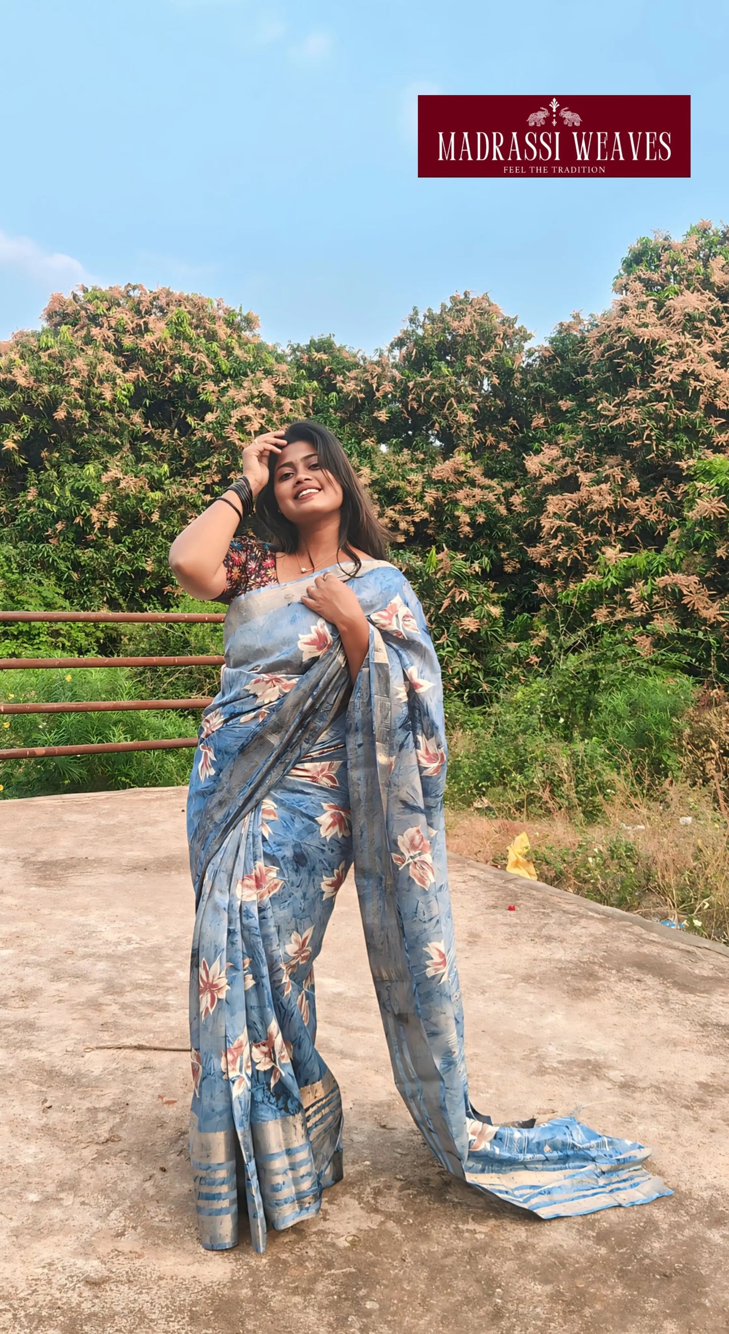 Premium Gap Border Dola Chanderi Silk Saree