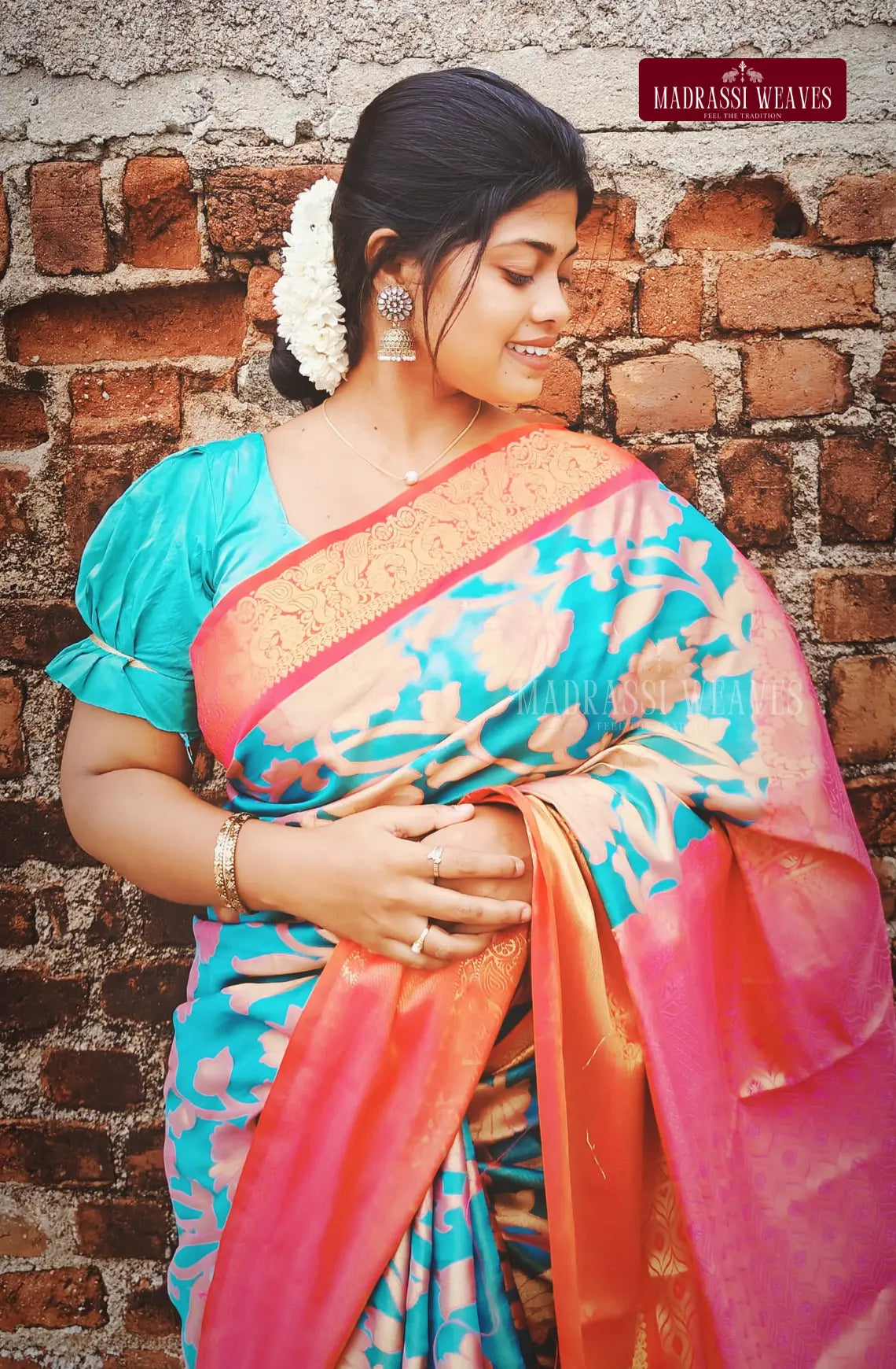 Zari Woven Kanchi Semi Silk Saree - Multi-Colour
