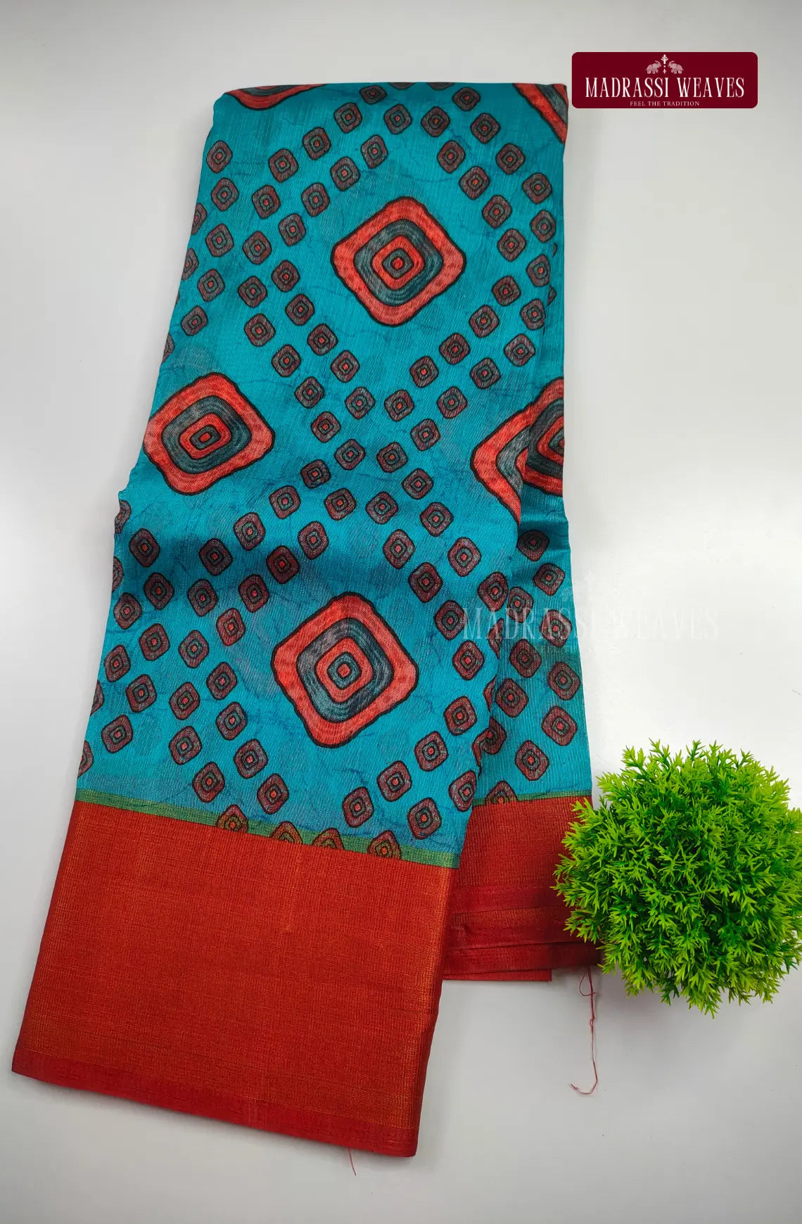 Bandhini Style Weightless Cotton Blend Saree