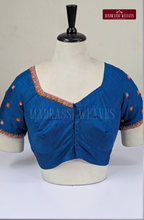 Premium Zardosi & Thread Aari Work Blouse(HANDCRAFTED)-(DESPATCH TIME 15 DAYS)- Royal Blue