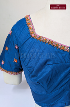 Premium Zardosi & Thread Aari Work Blouse(HANDCRAFTED)-(DESPATCH TIME 15 DAYS)- Royal Blue