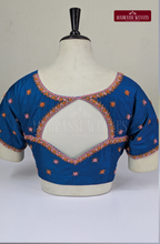 Premium Zardosi & Thread Aari Work Blouse(HANDCRAFTED)-(DESPATCH TIME 15 DAYS)- Royal Blue
