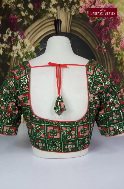 Bollywood Style Heavy Embroidered Sequence Work Blouse
