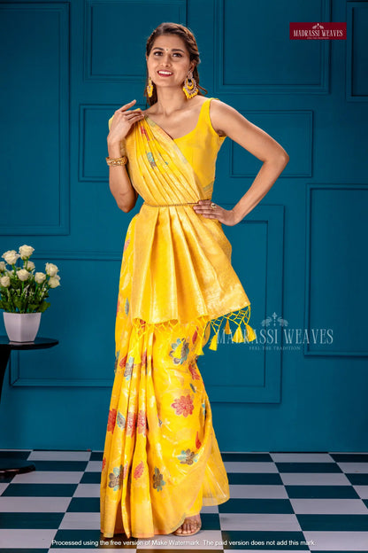 Elegant Meena Weave Cotton Silk Sarees