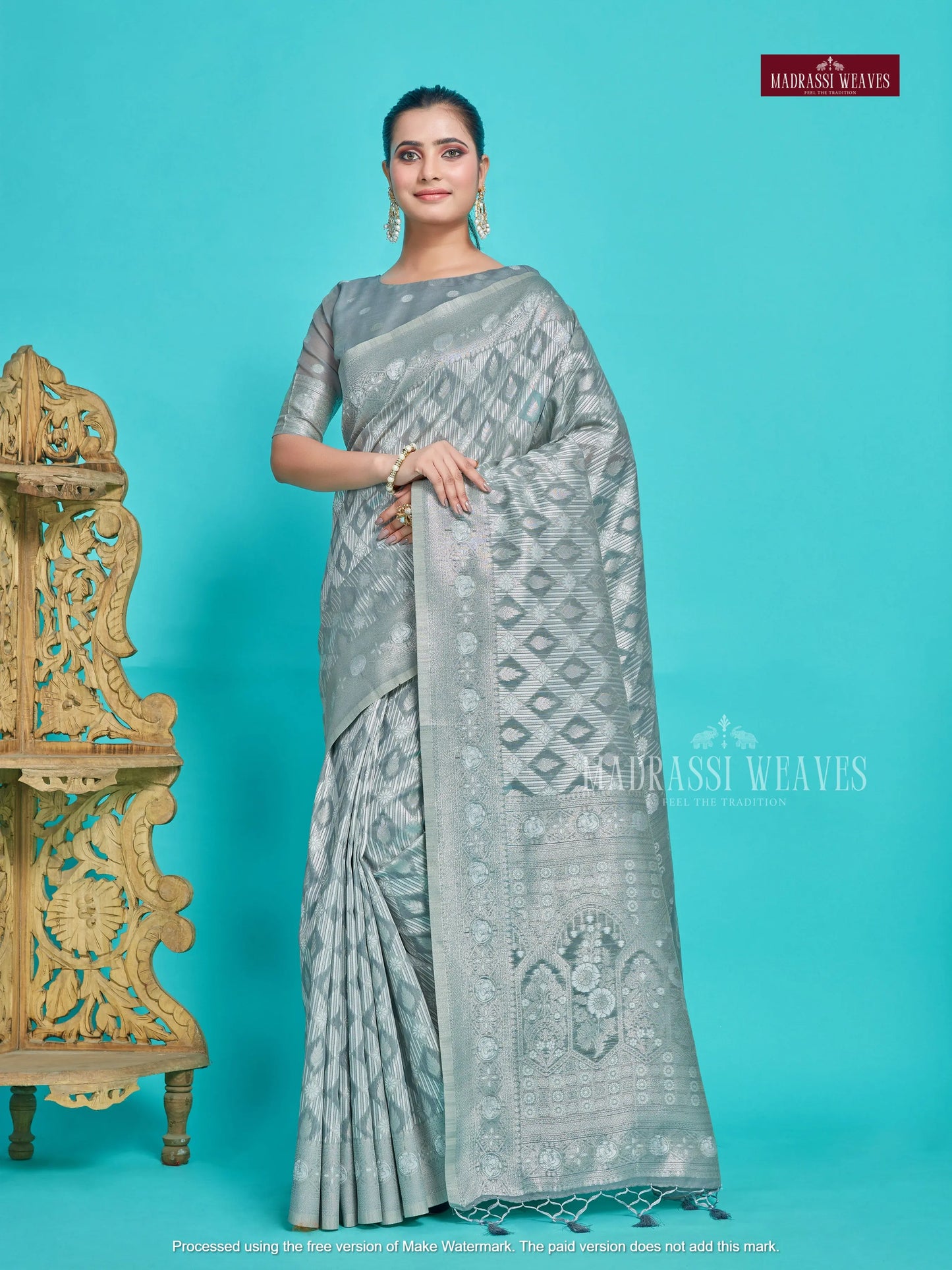 Trending Silver Zari Woven Sarees